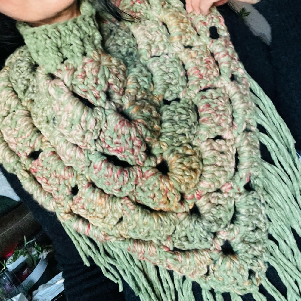 HAND MADE CROCHET NECK WOOL $35 EACH ONE